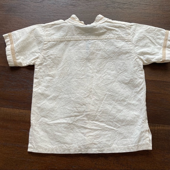 Beige button down guayabera 12 months - Picture 5 of 5